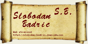 Slobodan Badrić vizit kartica